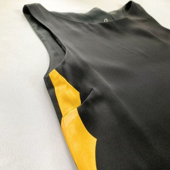 GIULIA ROSITANI 100% SILK WOMEN'S GRAPHIC FACE SLEEVELESS SHIFT DRESS - M - Picture 8 of 10